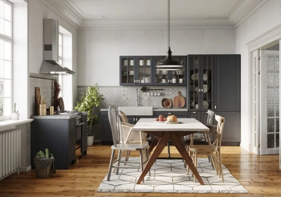 digitally-generated-image-dining-room-area-design-with-wooden-table-chairs-small-kitchen digitally-generated-image-dining-room-area-design-with-wooden-table-chairs-small-kitchen